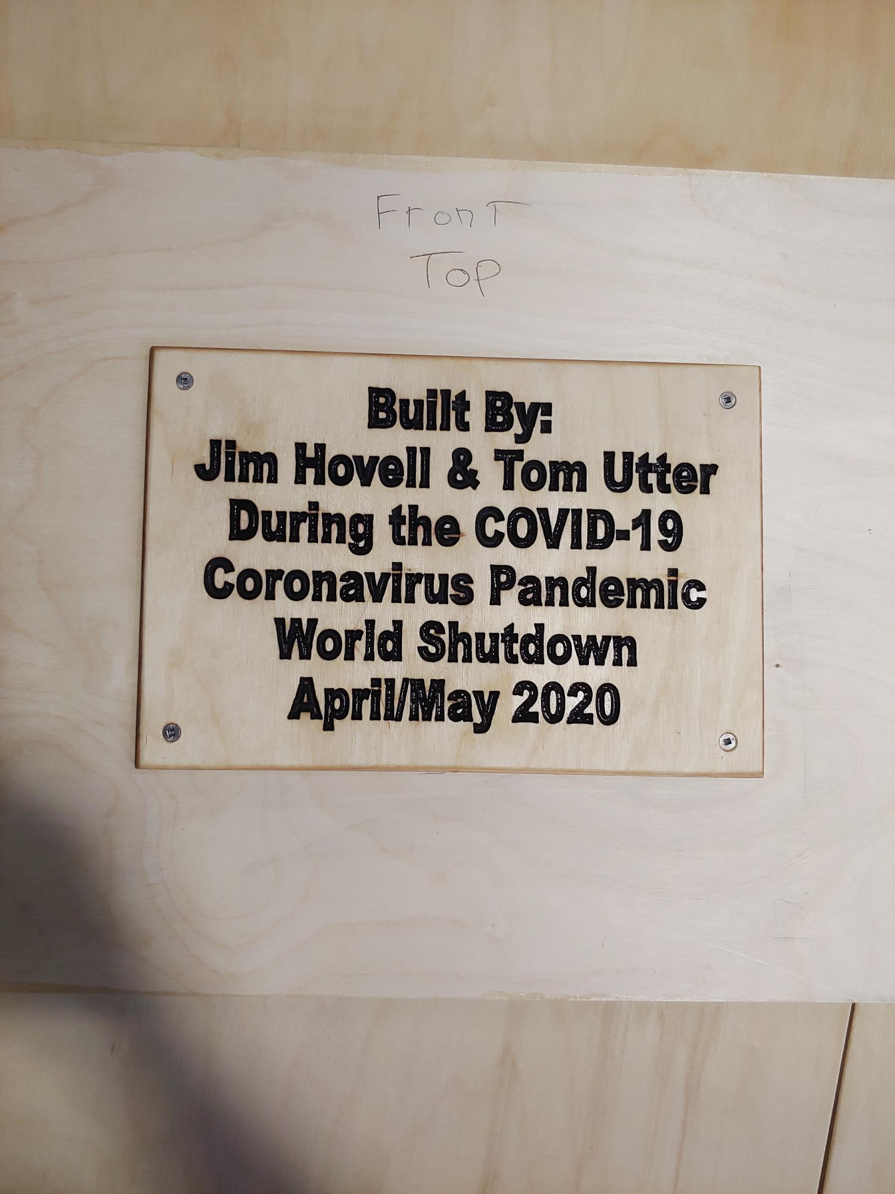 Pinbell table credits.