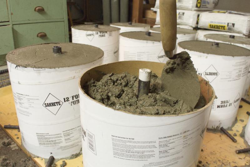 First set the concrete.