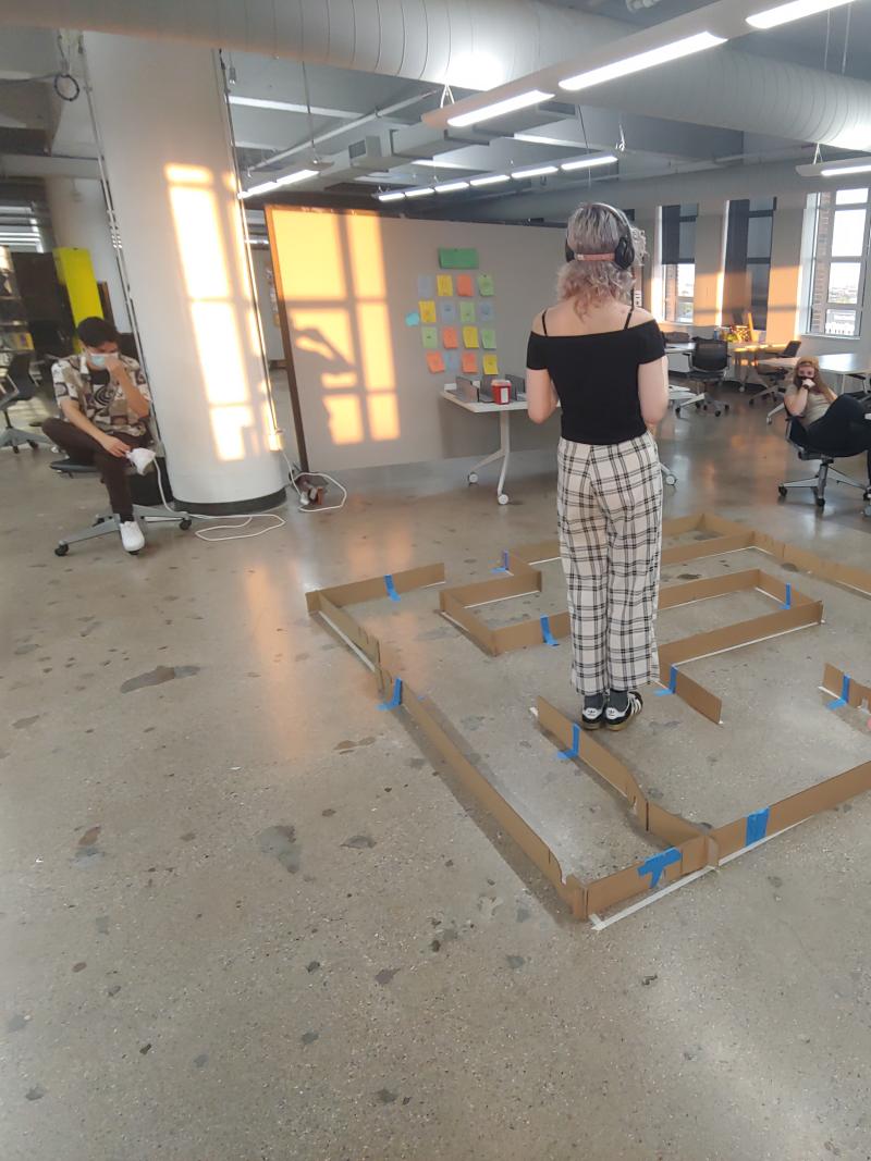 Student work blind maze.
