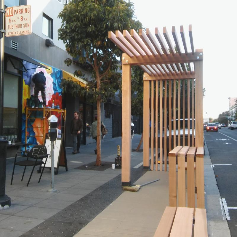 Parklet from the inside.